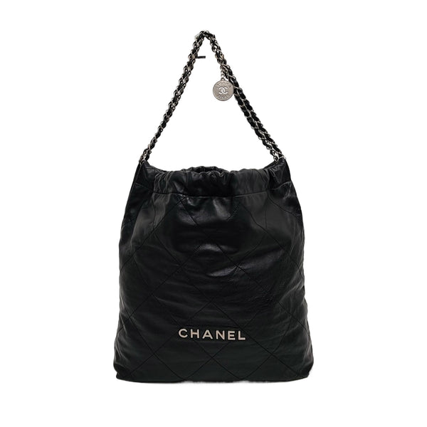 CHANEL 22 Medium Quilted Calfskin Black
