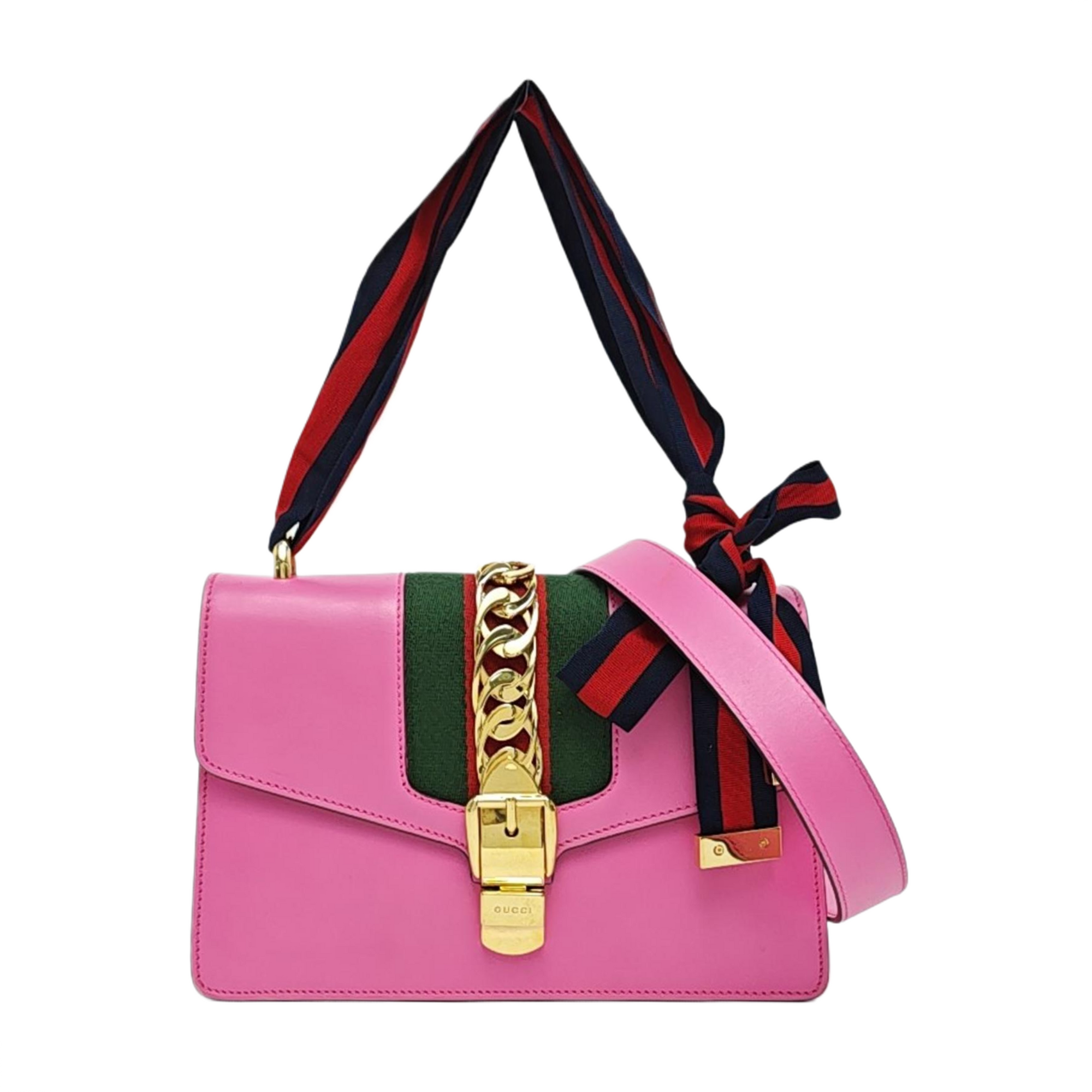 Authenticated pre-owned  Sylvie Small Calfskin Pink - Shoulder Bag at Looply