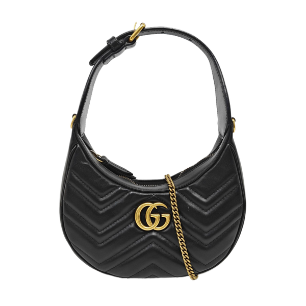 GG Marmont Mini Quilted Calfskin Black