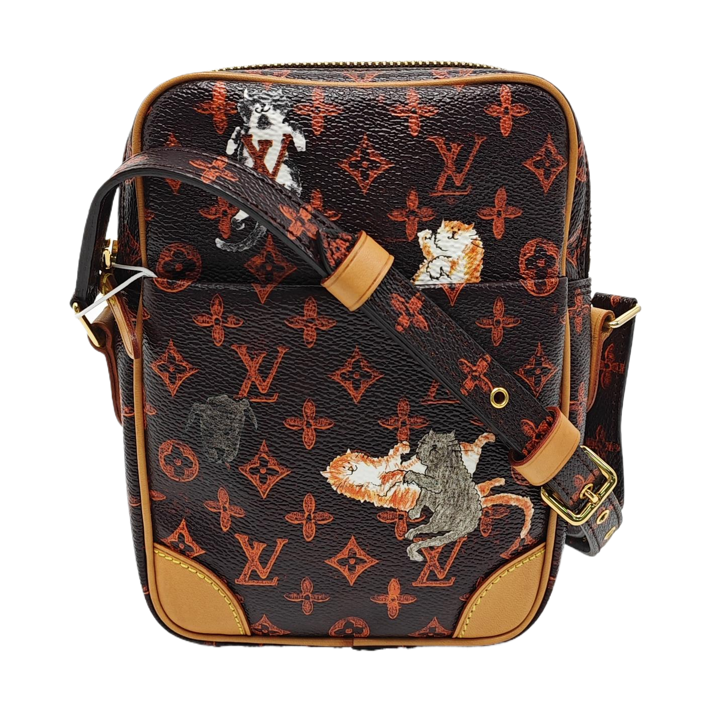 DANUBE MM Monogram Coated Canvas Brown