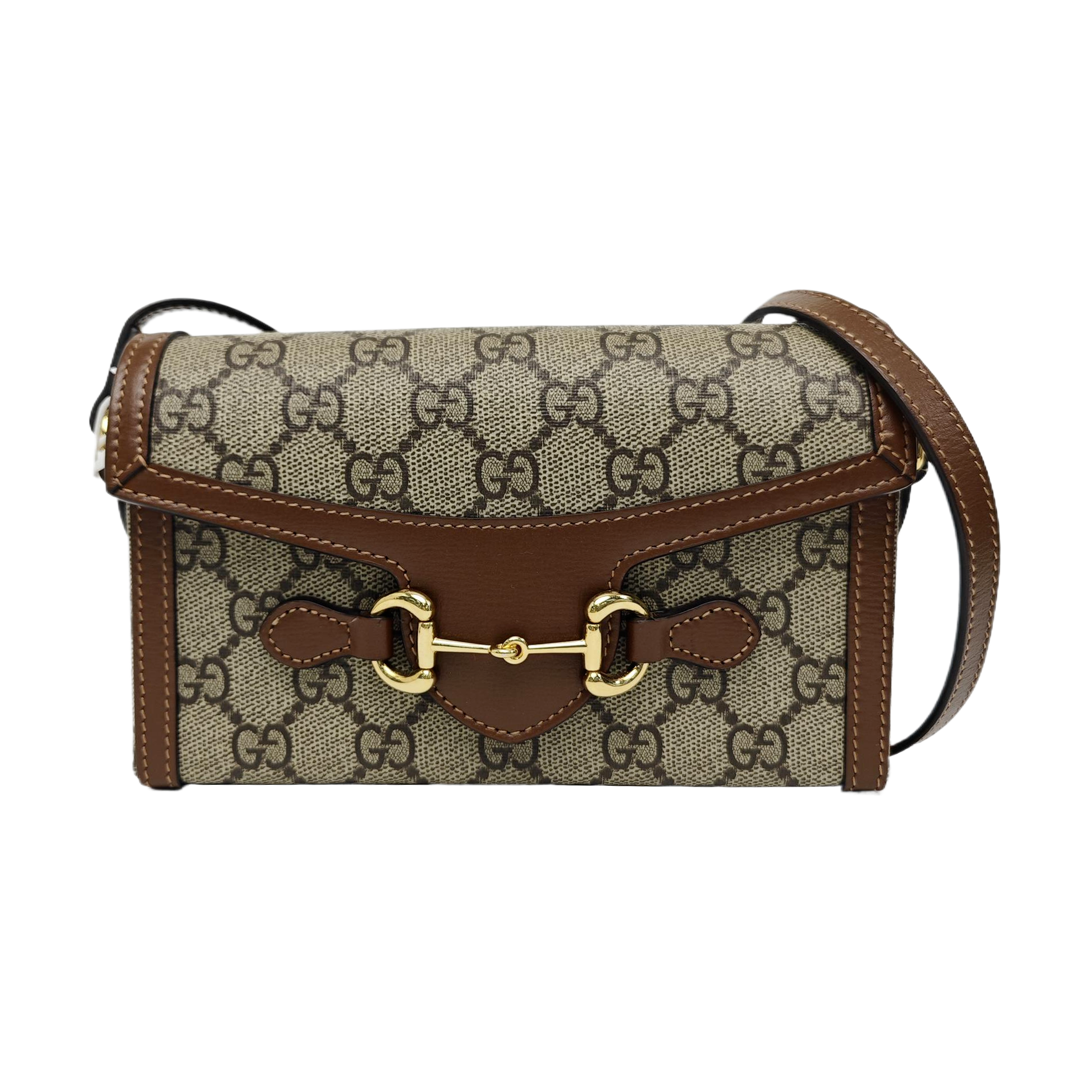 Horsebit 1955 Mini Monogram Coated Canvas Beige
