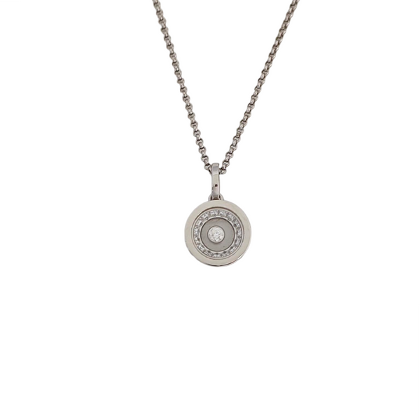 HAPPY DIAMONDS 18k White Gold Silver Necklace