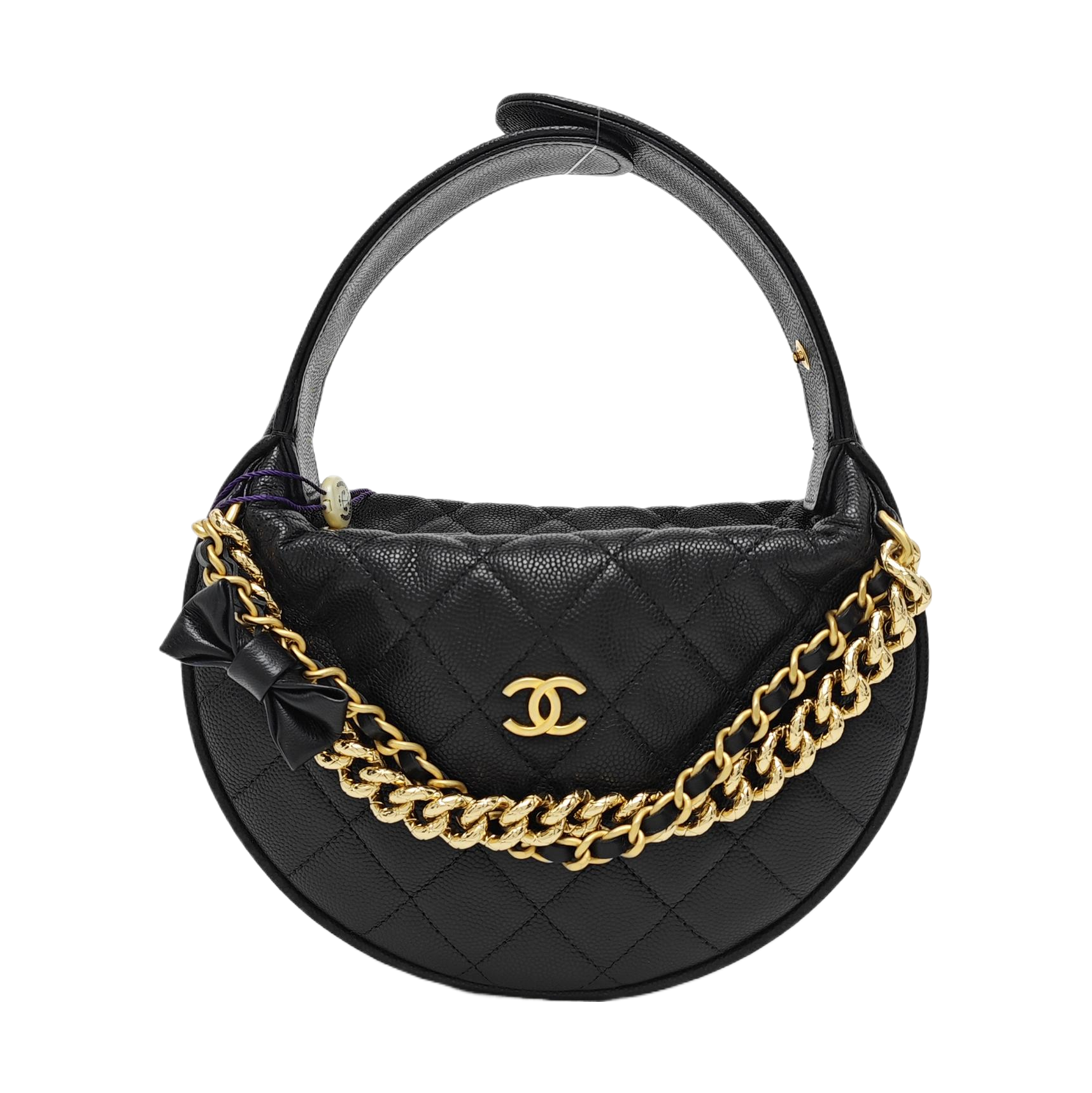 Quilted Grained Calfskin Mini Black