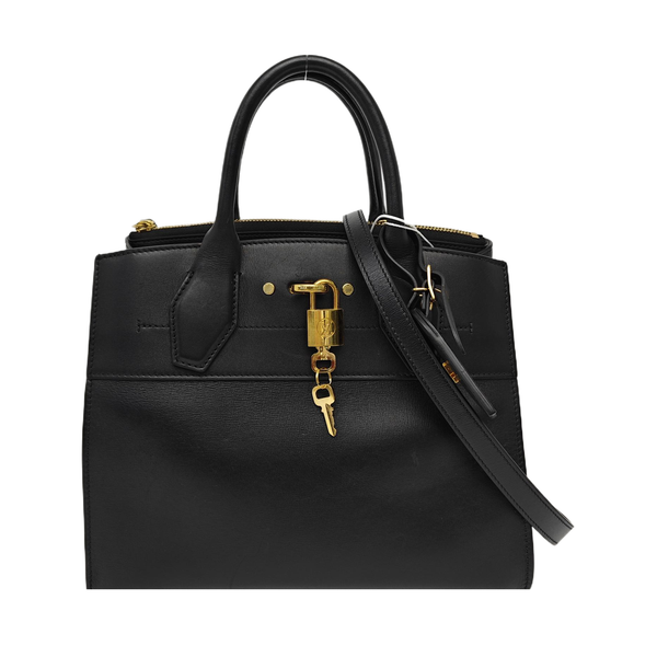 CITY STEAMER PM Calfskin Black