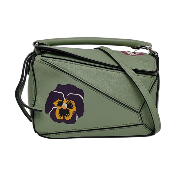 Authenticated pre-owned  Puzzle Mini Calfskin Green - Shoulder Bag at Looply