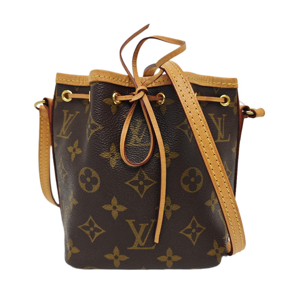 NÉONOÉ Nano Monogram Coated Canvas Brown