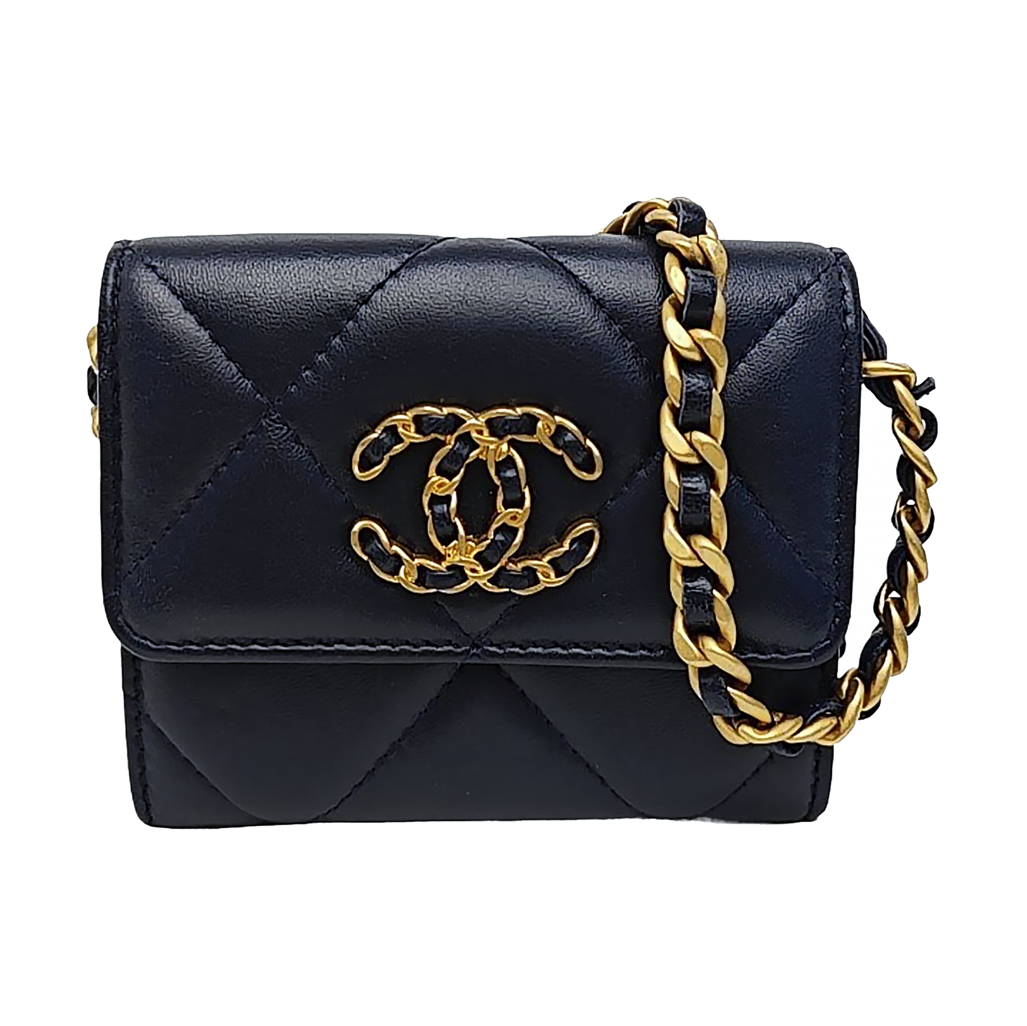 CHANEL 19 Small Quilted Lambskin Blue