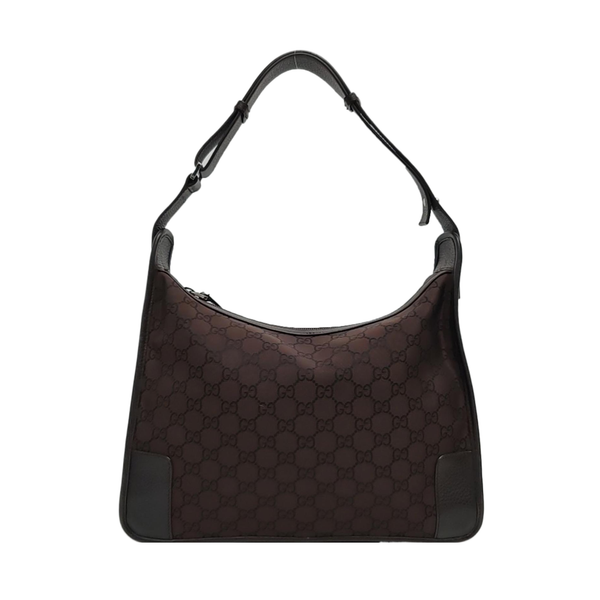Monogram Canvas Shoulder Bag Brown