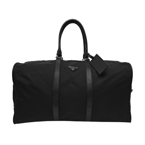 Nylon Top Handle Bag Black