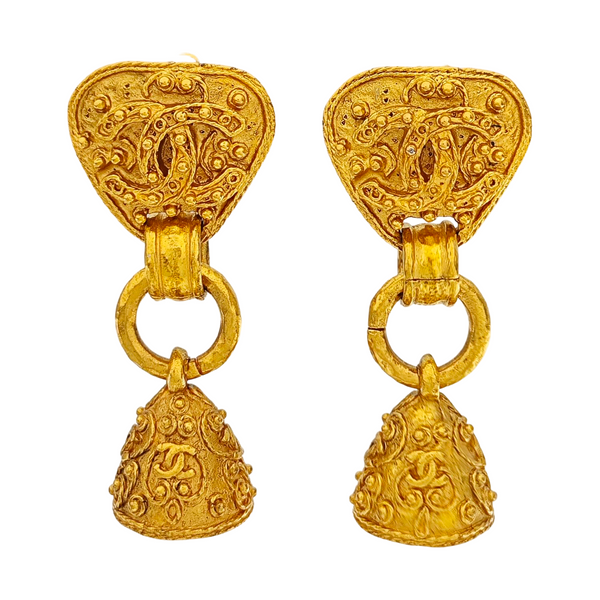 Metal Gold Clip On Earrings