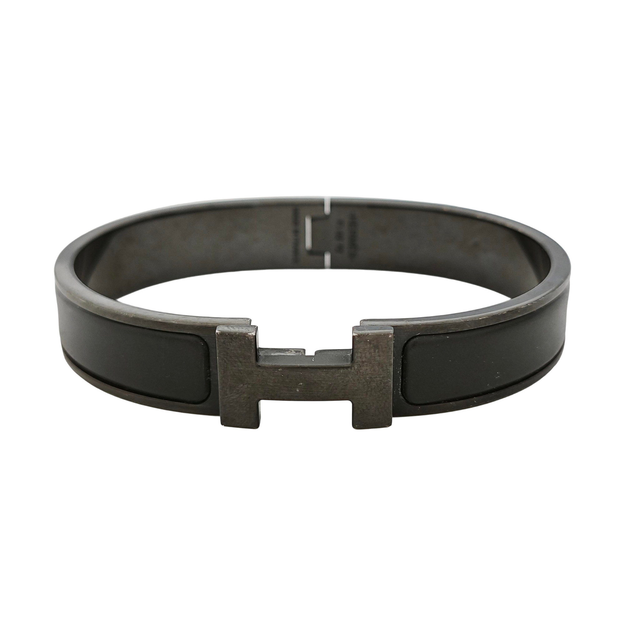 Clic Hh Metal Black Bangle