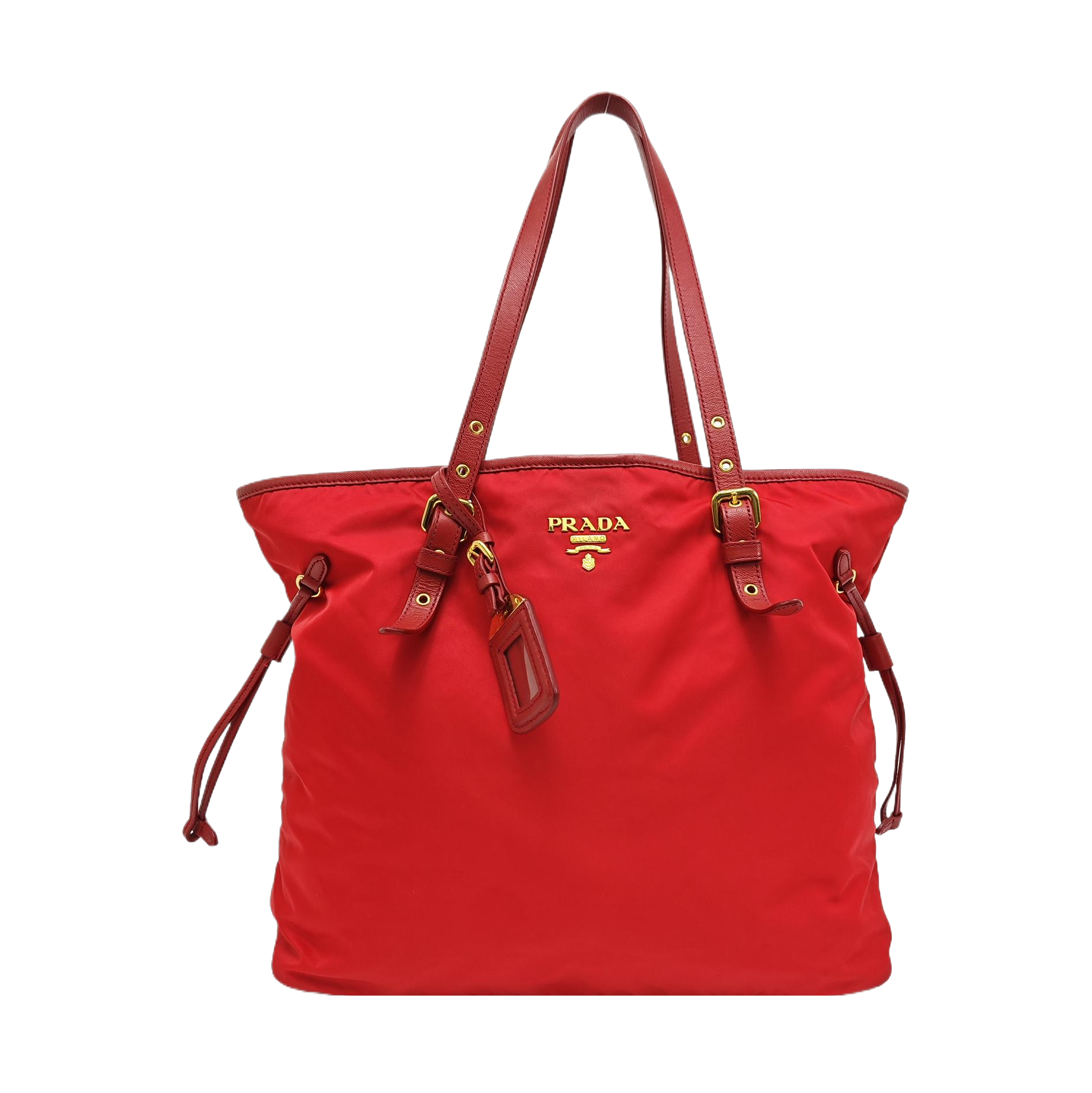 Nylon Tote Bag Red