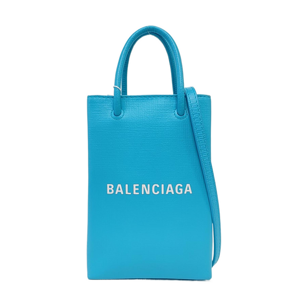 Shopping Bag Calfskin Blue