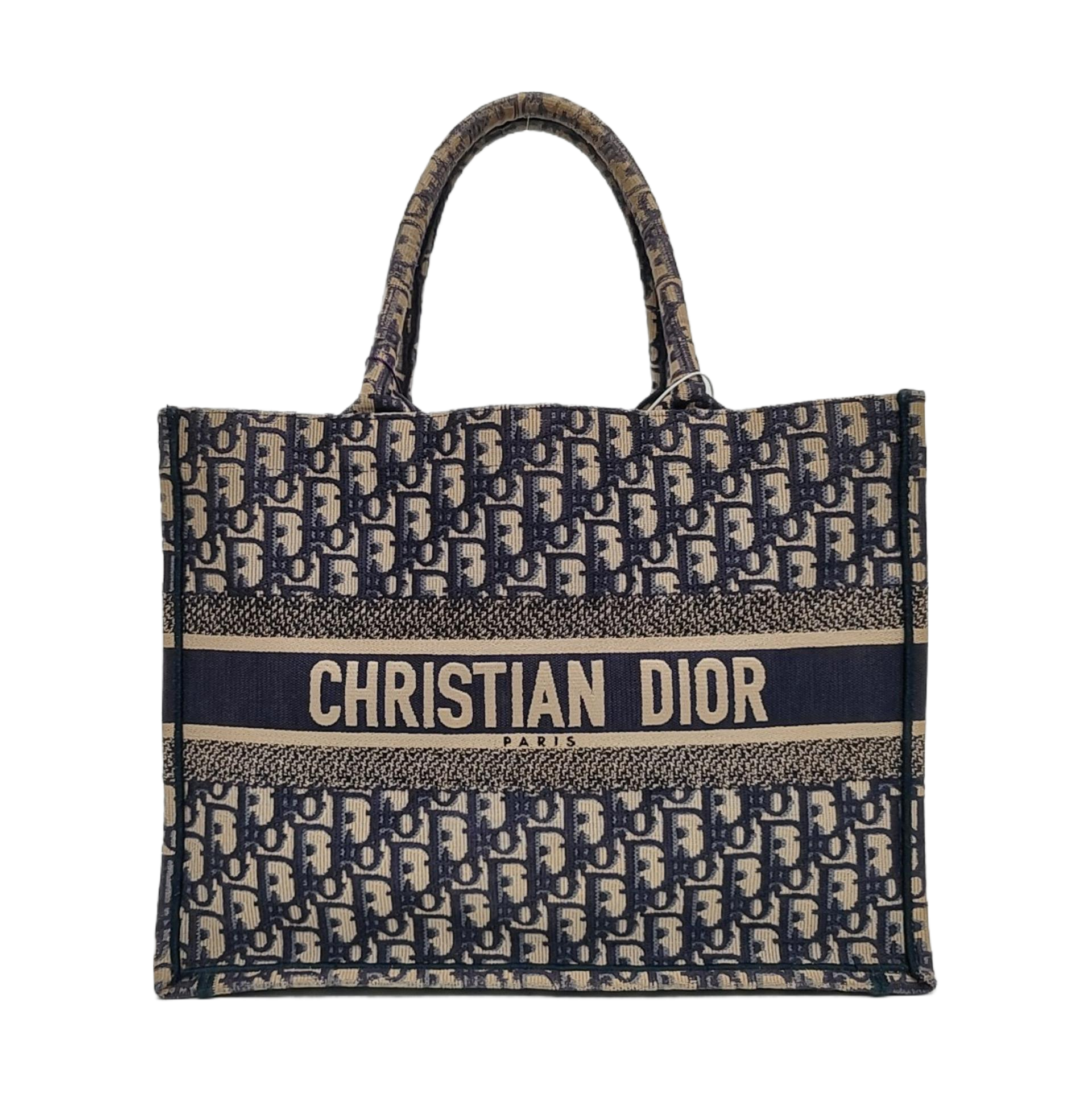 Authenticated pre-owned  Book Tote Medium Canvas Blue - Tote Bag at Looply