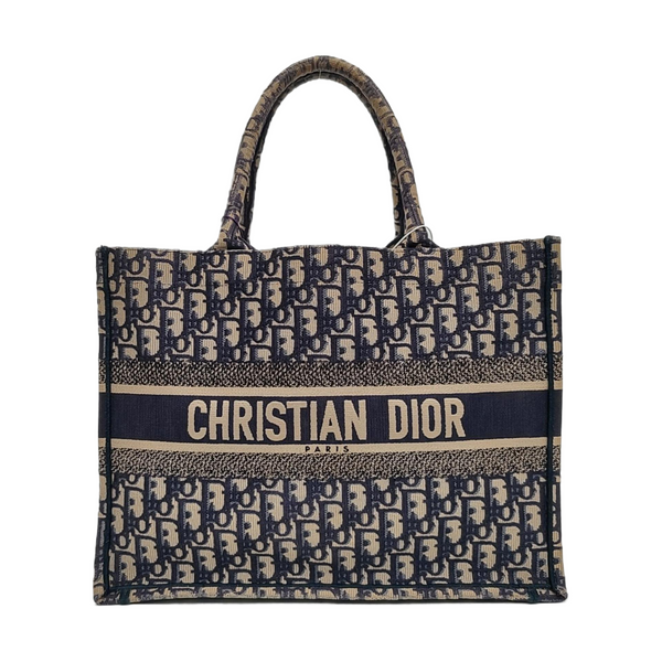Authenticated pre-owned  Book Tote Medium Canvas Blue - Tote Bag at Looply