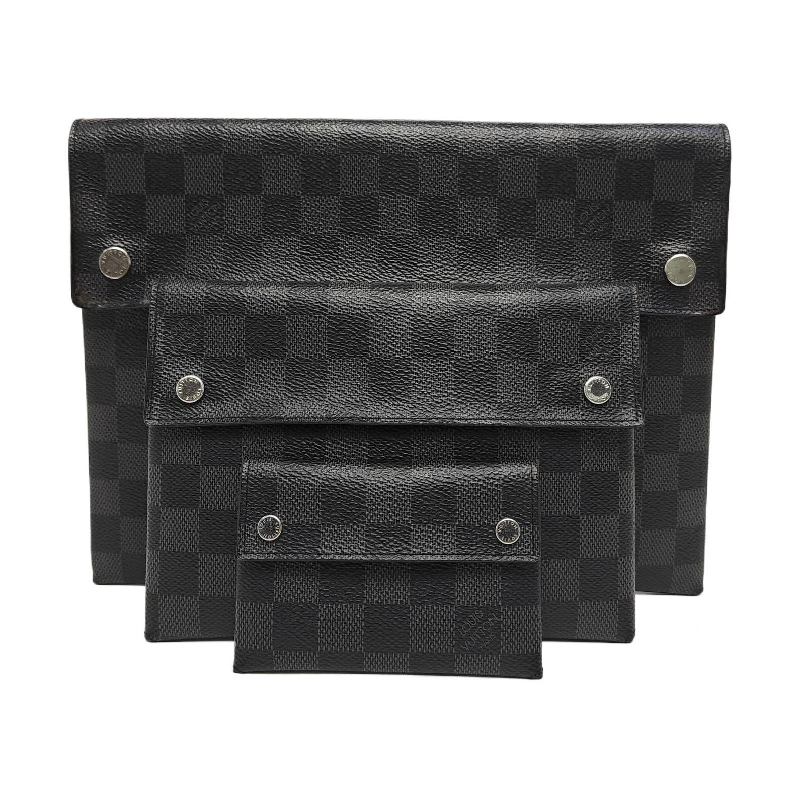 ALPHA Damier Graphite Coated Canvas Gray