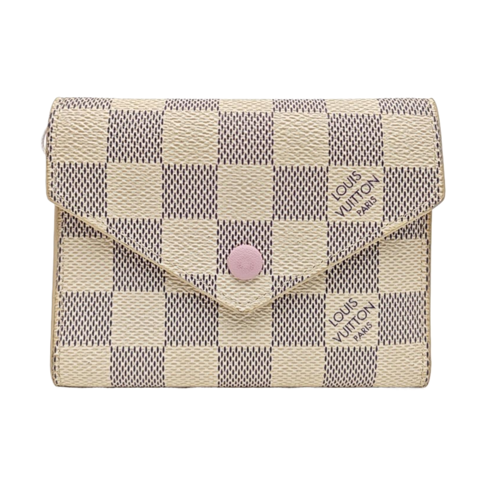 VICTORINE Damier Azur Coated Canvas White Wallet