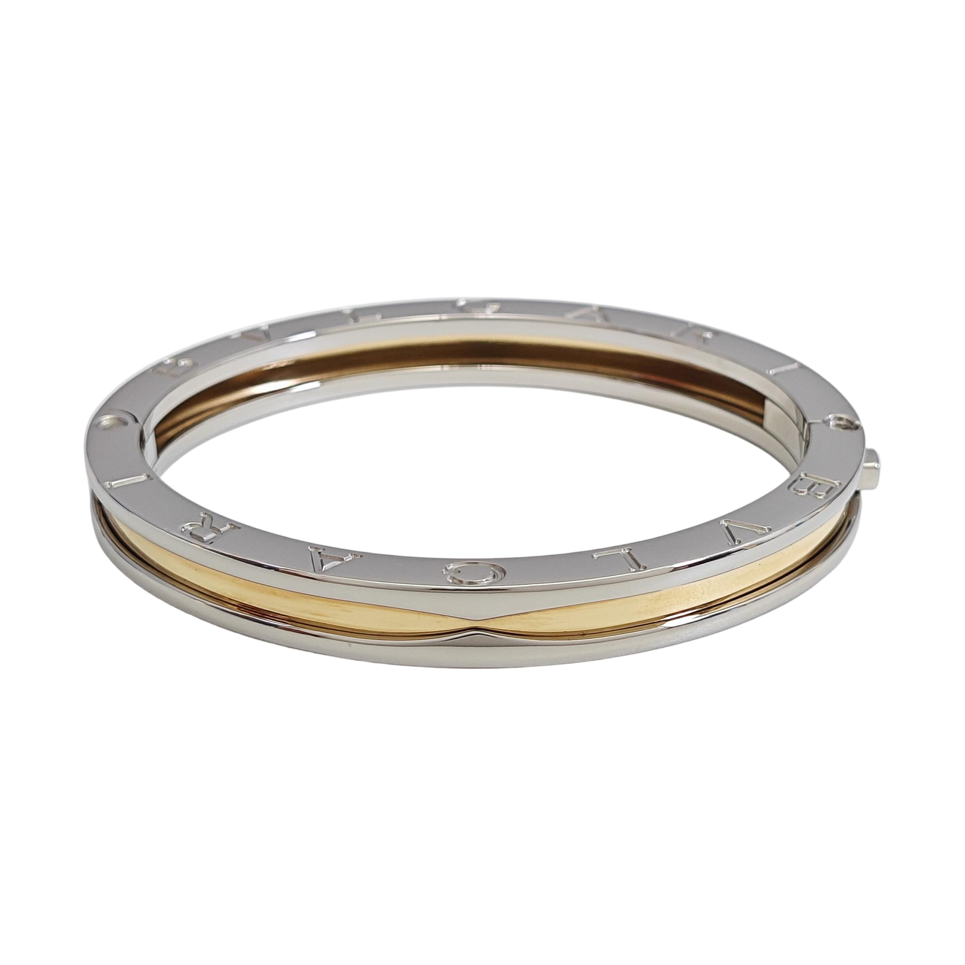 B.ZERO1 18k Gold Silver Bangle