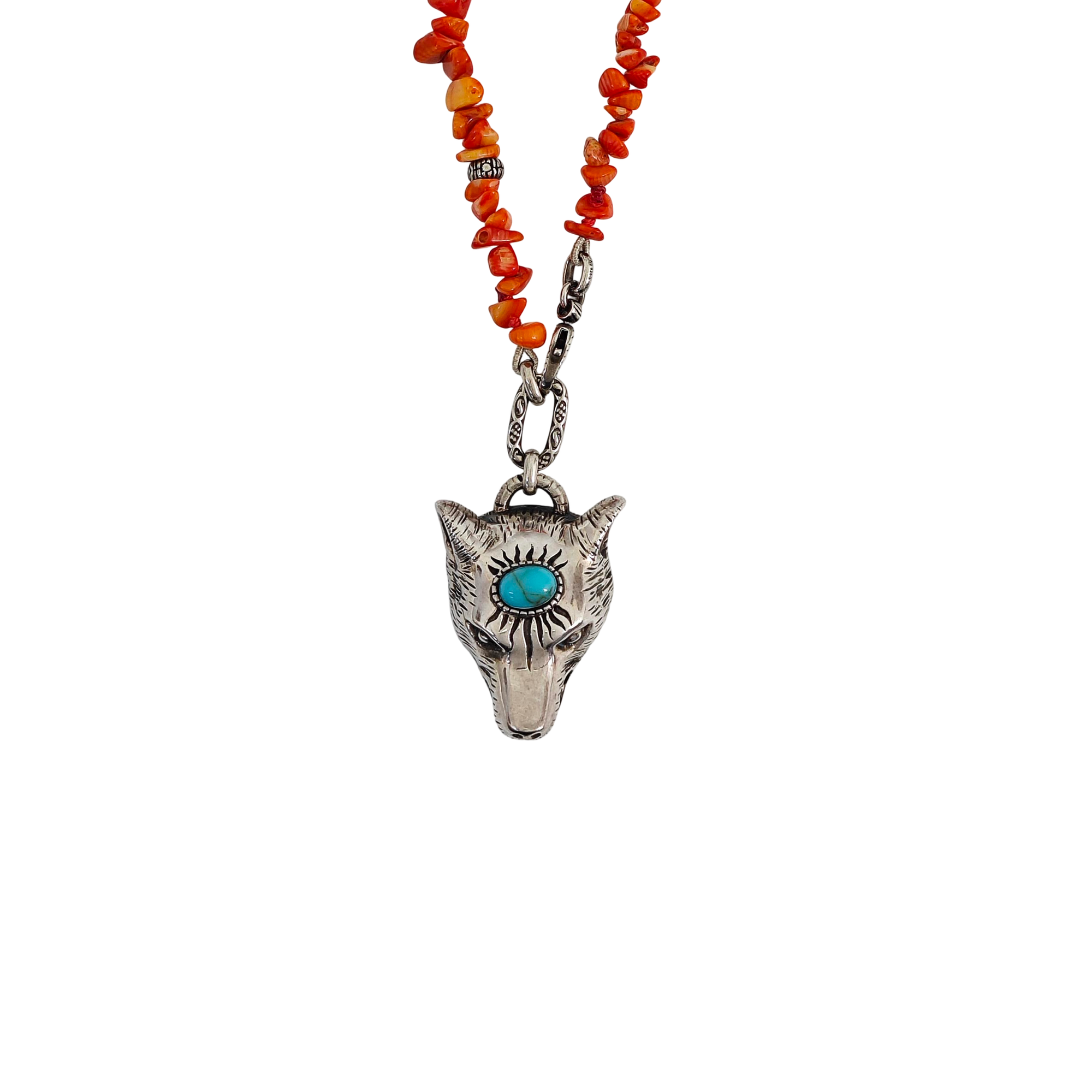 925 Sterling Silver Orange Necklace