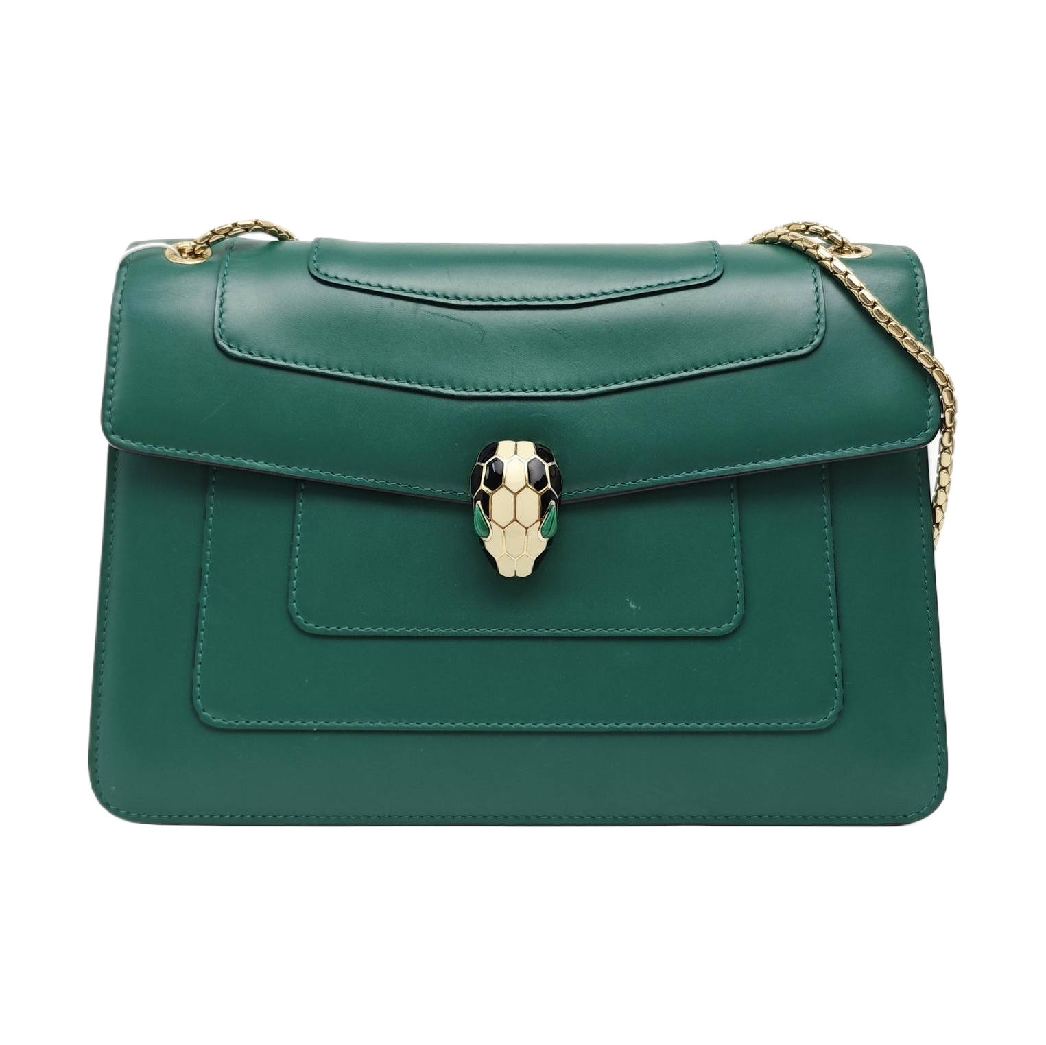 SERPENTI FOREVER Medium Calfskin Green