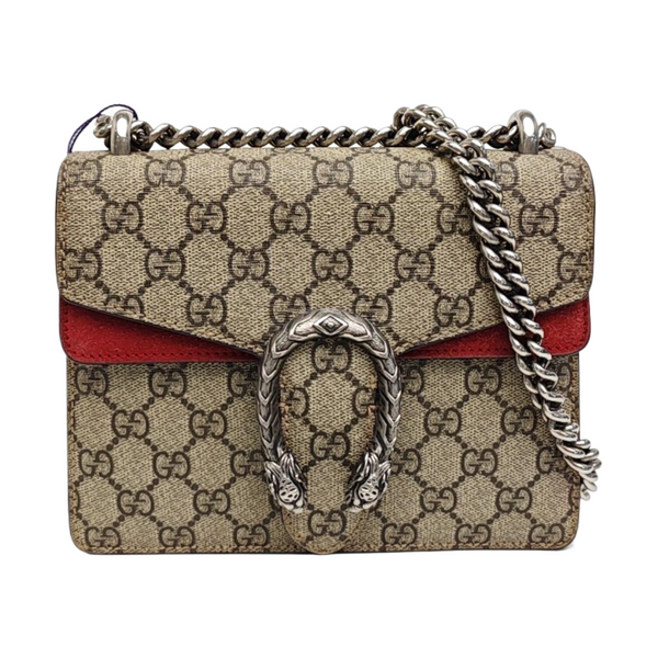 Dionysus Mini Monogram Coated Canvas Beige