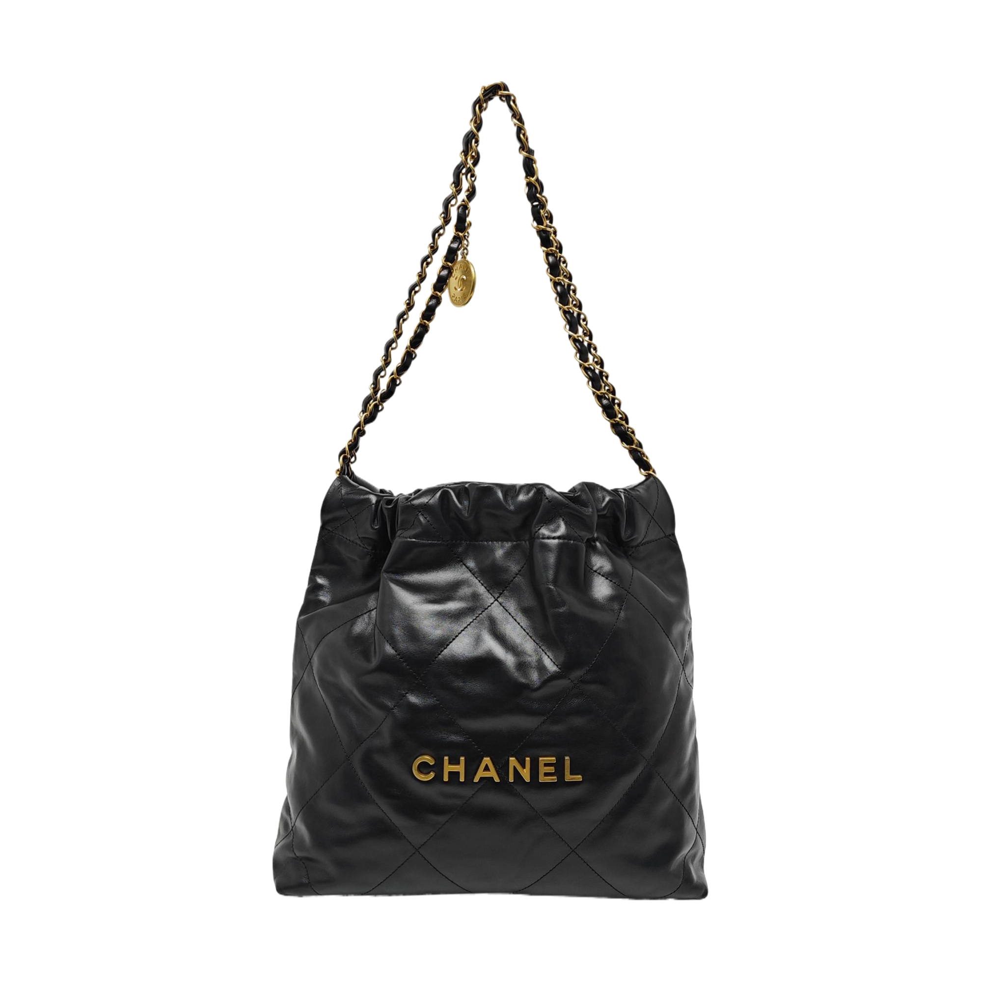 CHANEL 22 Small Quilted Calfskin Black