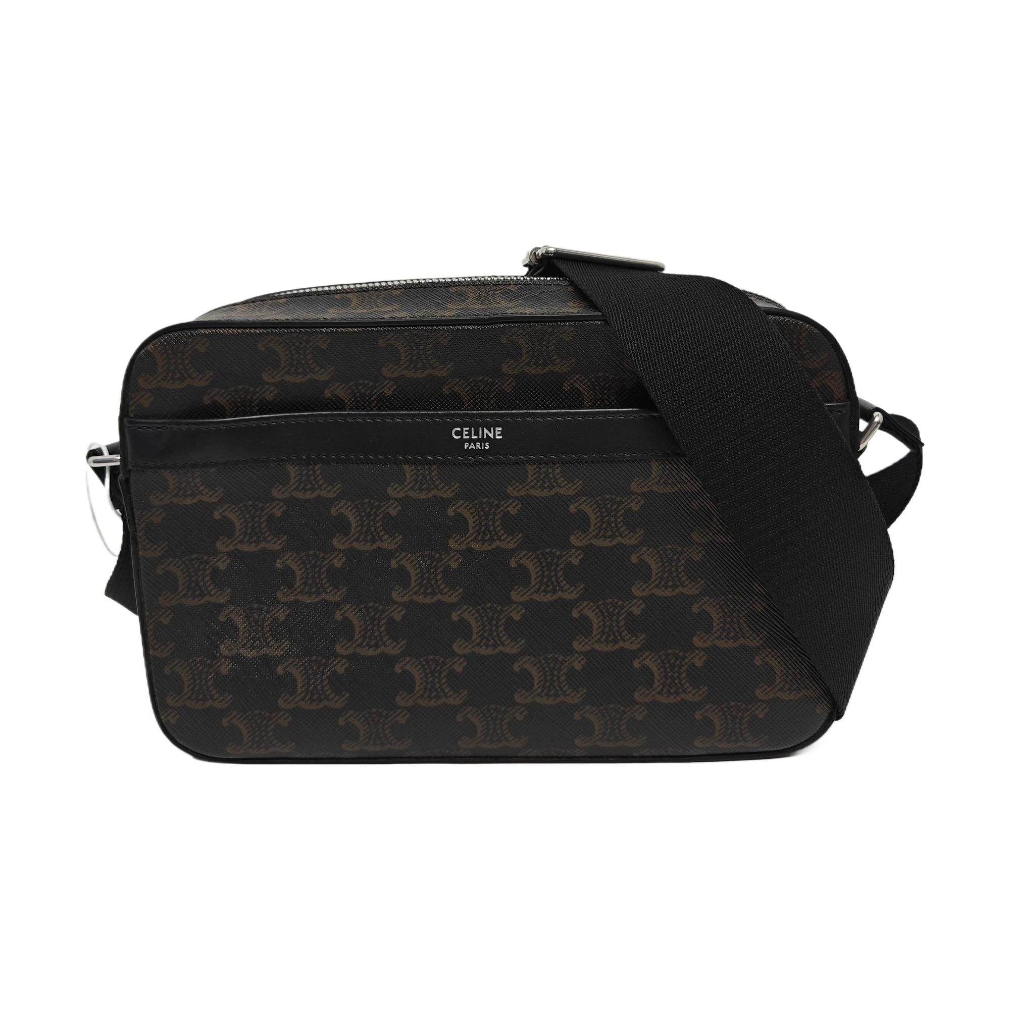 Authenticated pre-owned  TRIOMPHE CANVAS Small Coated Canvas Brown - Shoulder Bag at Looply