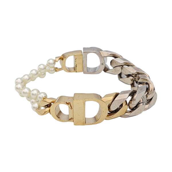 CD Icon Metal Silver Bracelet