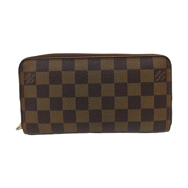 ZIPPY Damier Ebene Coated Canvas Brown Wallet