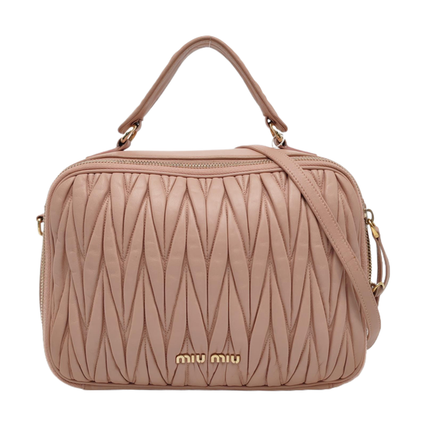 Quilted Lambskin Shoulder Bag Pink