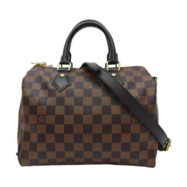 SPEEDY 25 Damier Ebene Coated Canvas Brown