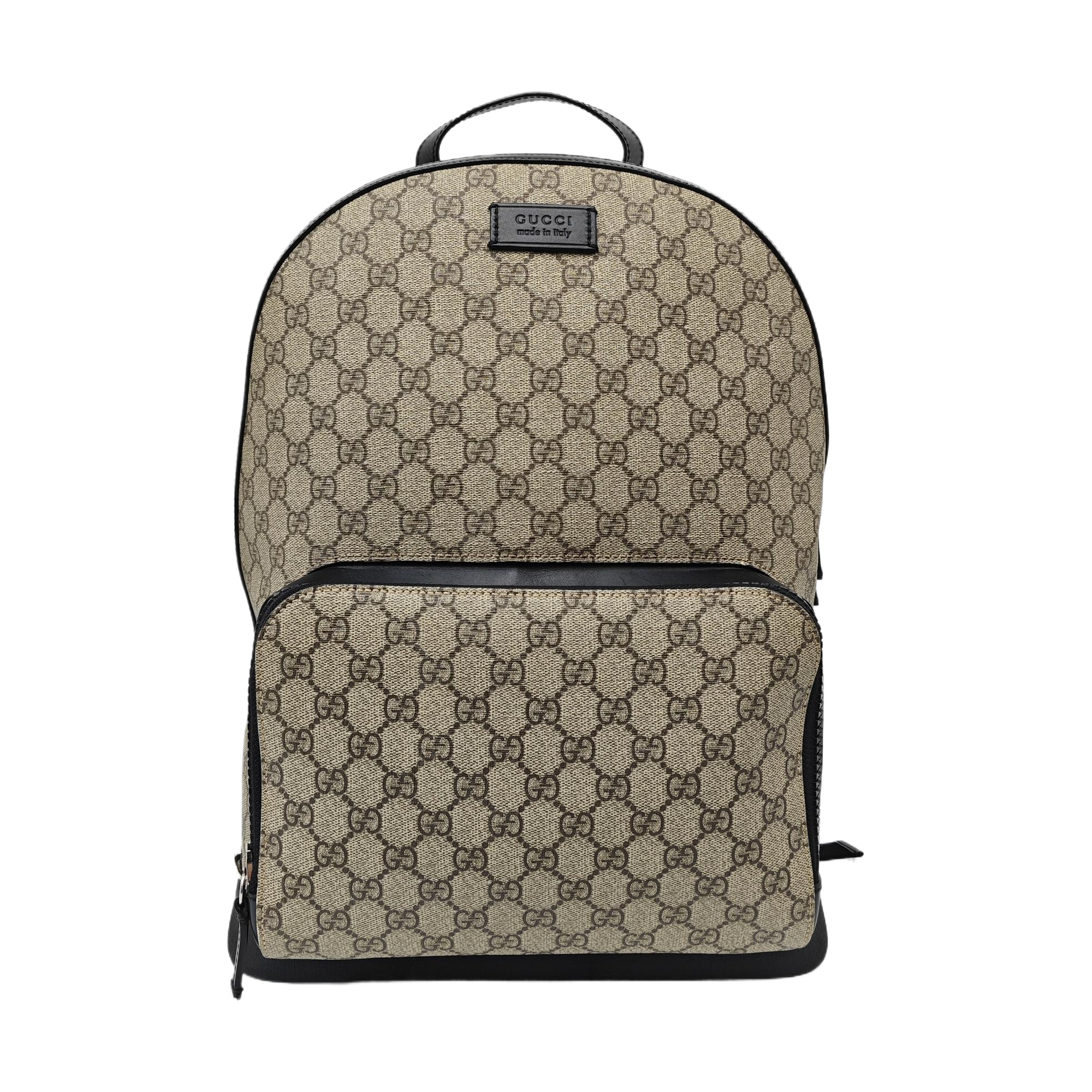 Monogram Coated Canvas Backpack Black