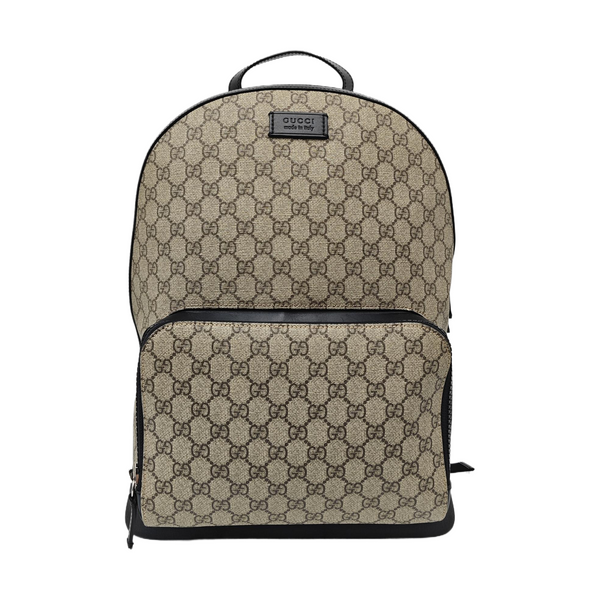 Monogram Coated Canvas Backpack Black