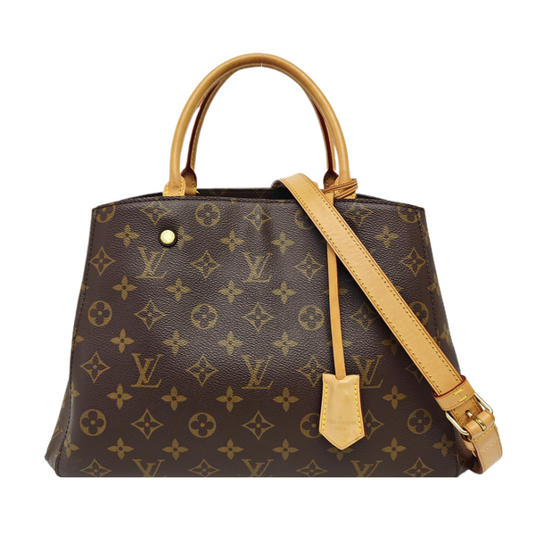 MONTAIGNE Monogram Coated Canvas Brown