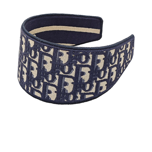 Diadema de algodón azul