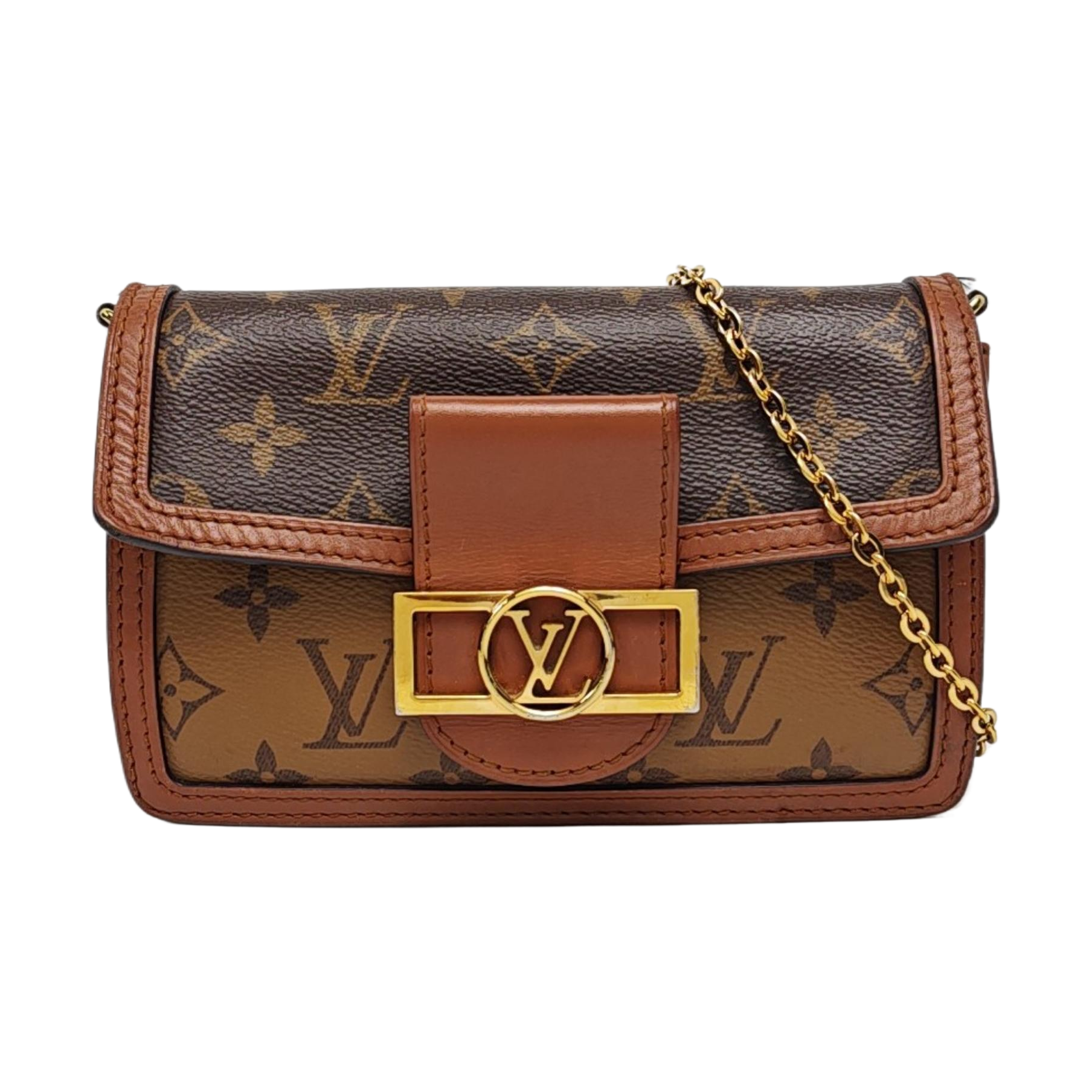 DAUPHINE WOC Monogram Coated Canvas Brown