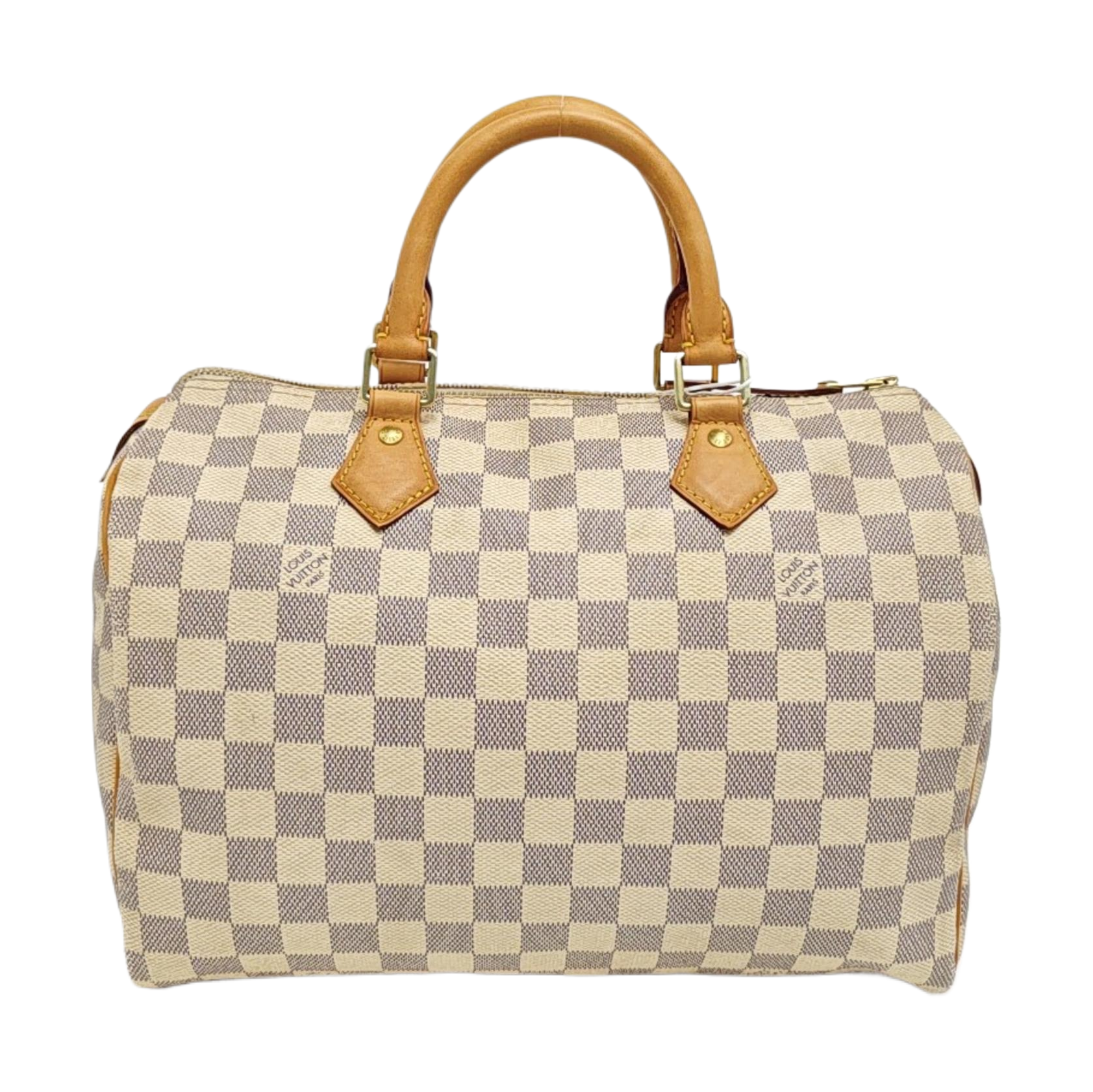 SPEEDY 30 Damier Azur Coated Canvas White