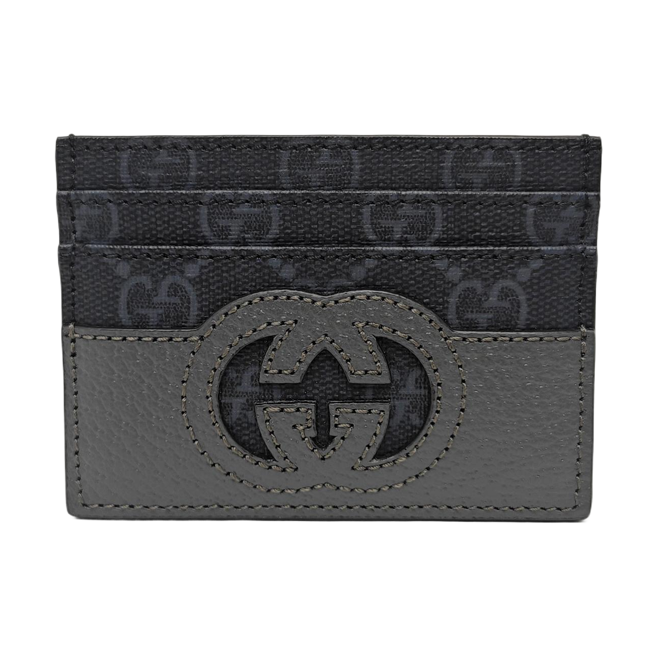 Monogram Coated Canvas Card Holder Black