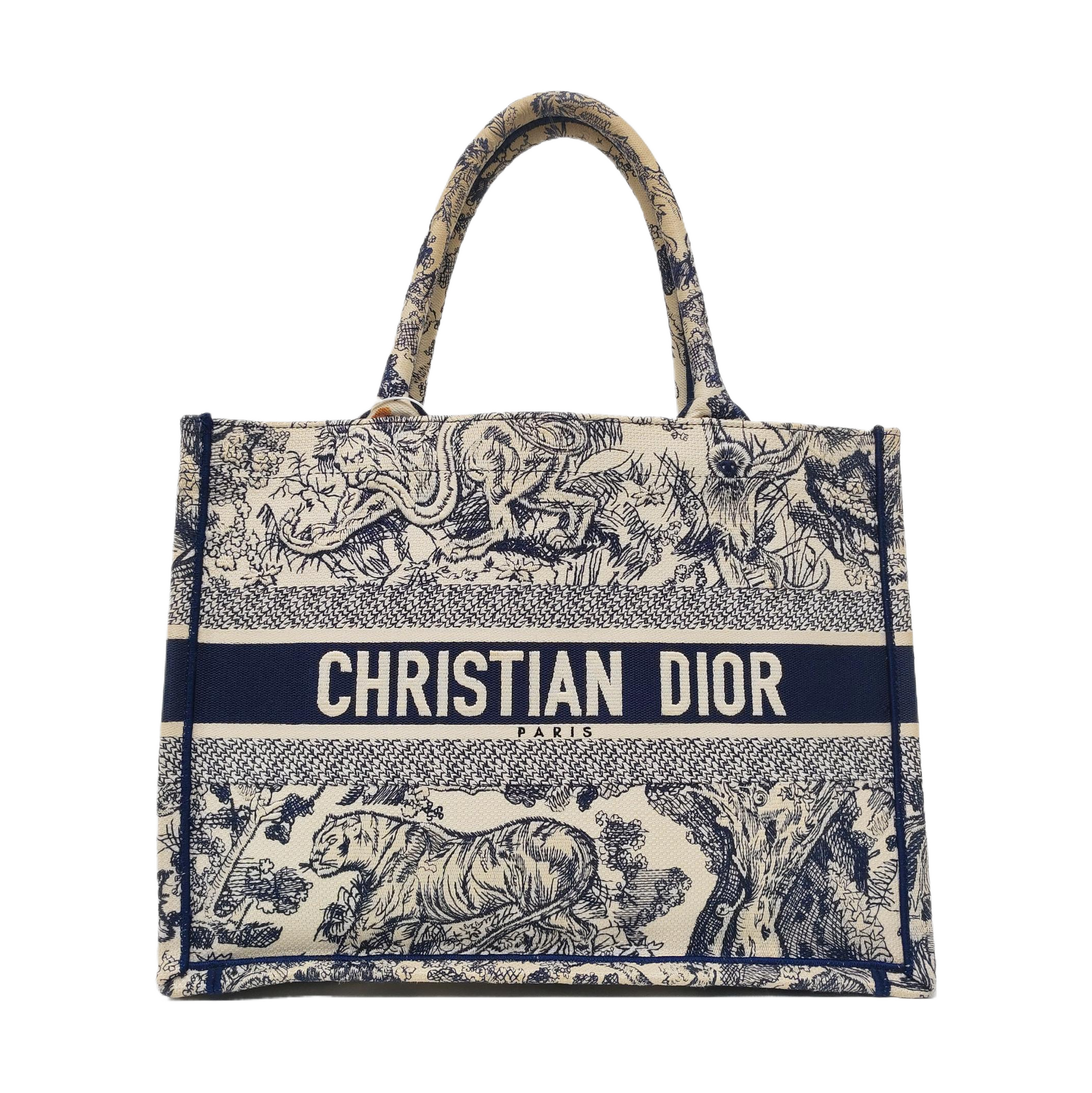 Authenticated pre-owned  Book Tote Medium Canvas Blue - Tote Bag at Looply