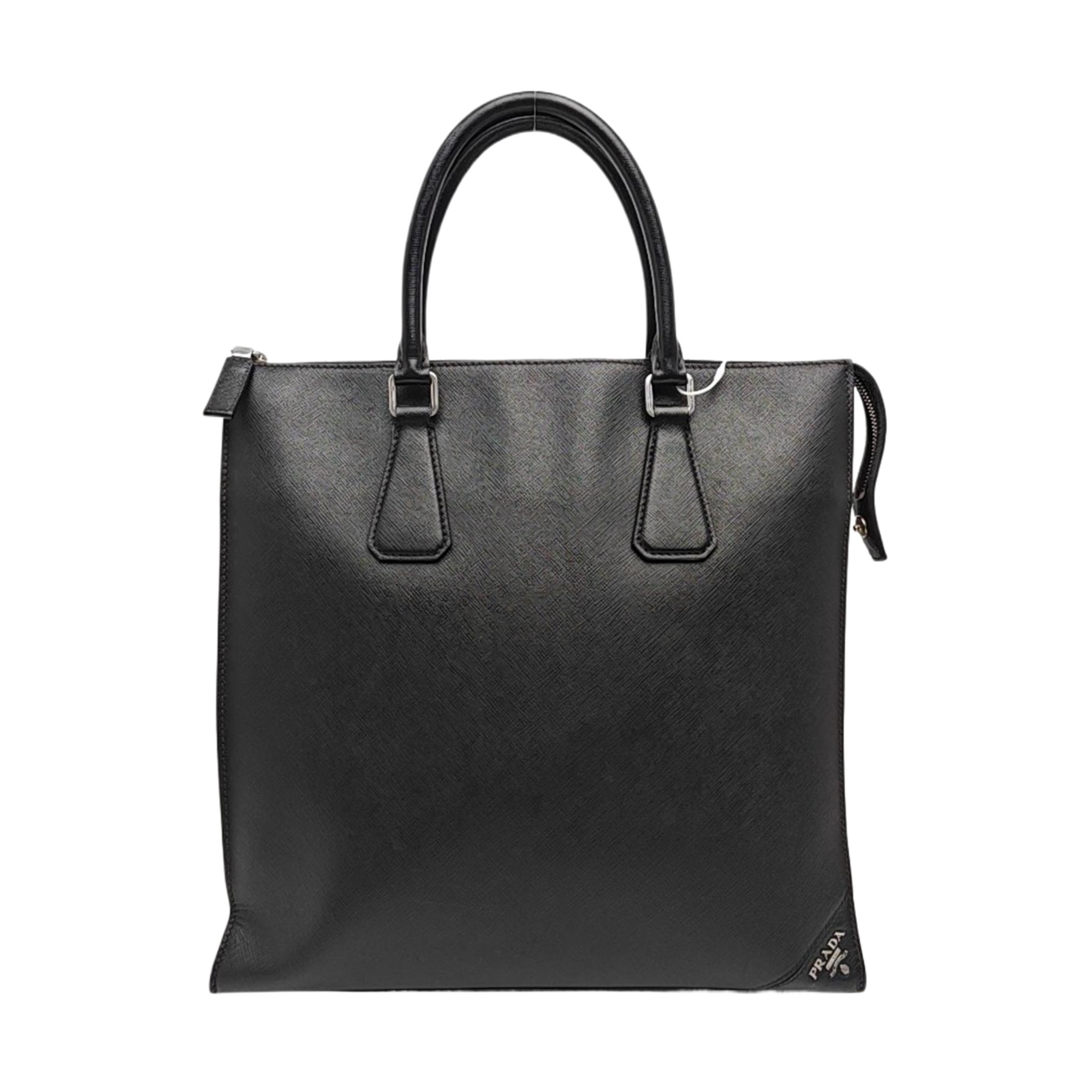 Saffiano Calfskin Top Handle Bag Black