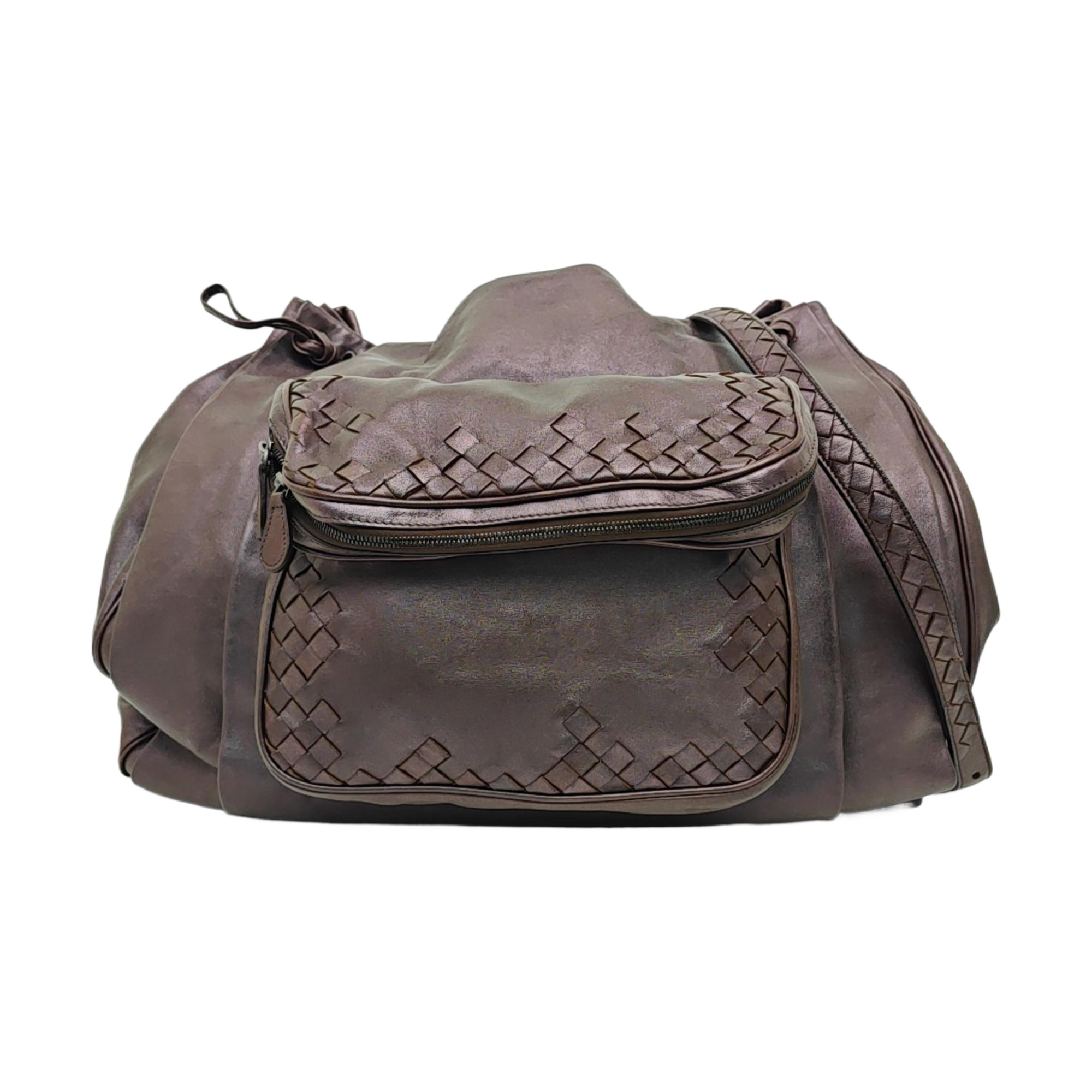 Lambskin Shoulder Bag Brown