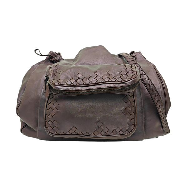 Lambskin Shoulder Bag Brown