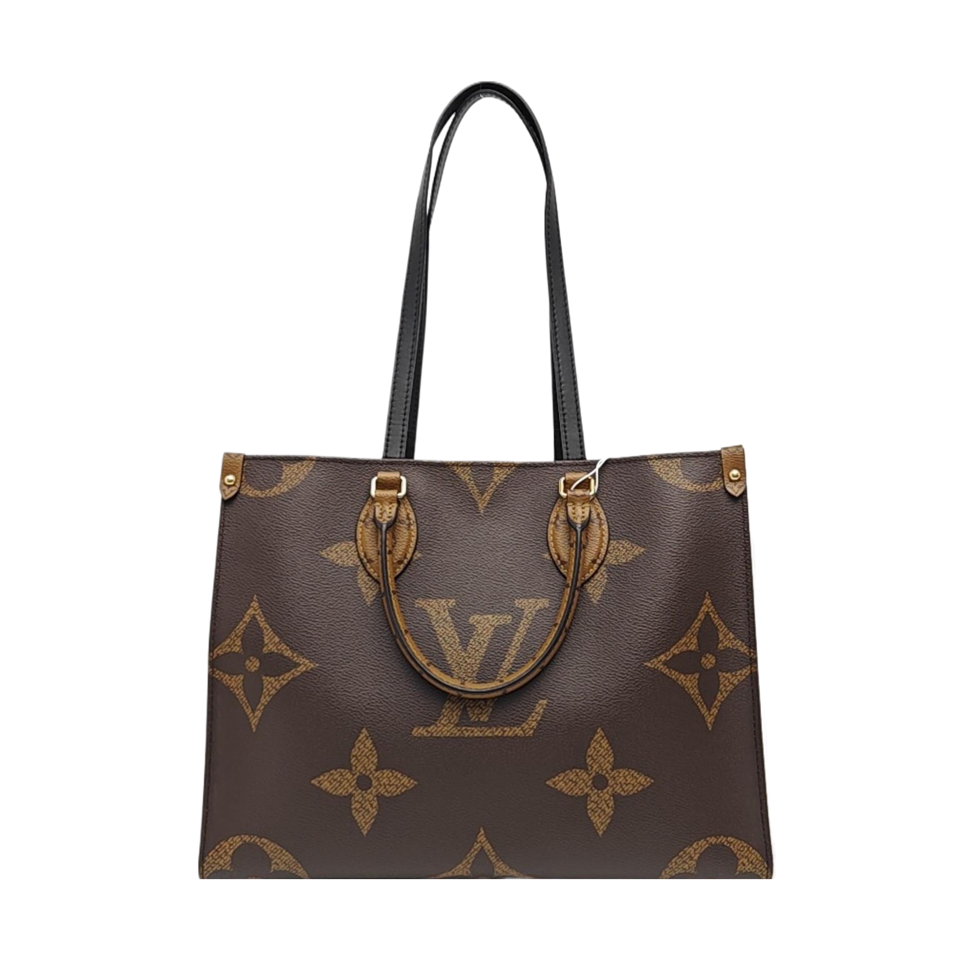 ONTHEGO MM Monogram Coated Canvas Brown