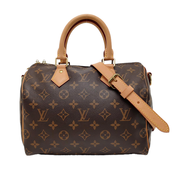 SPEEDY 25 Monogram Coated Canvas Brown