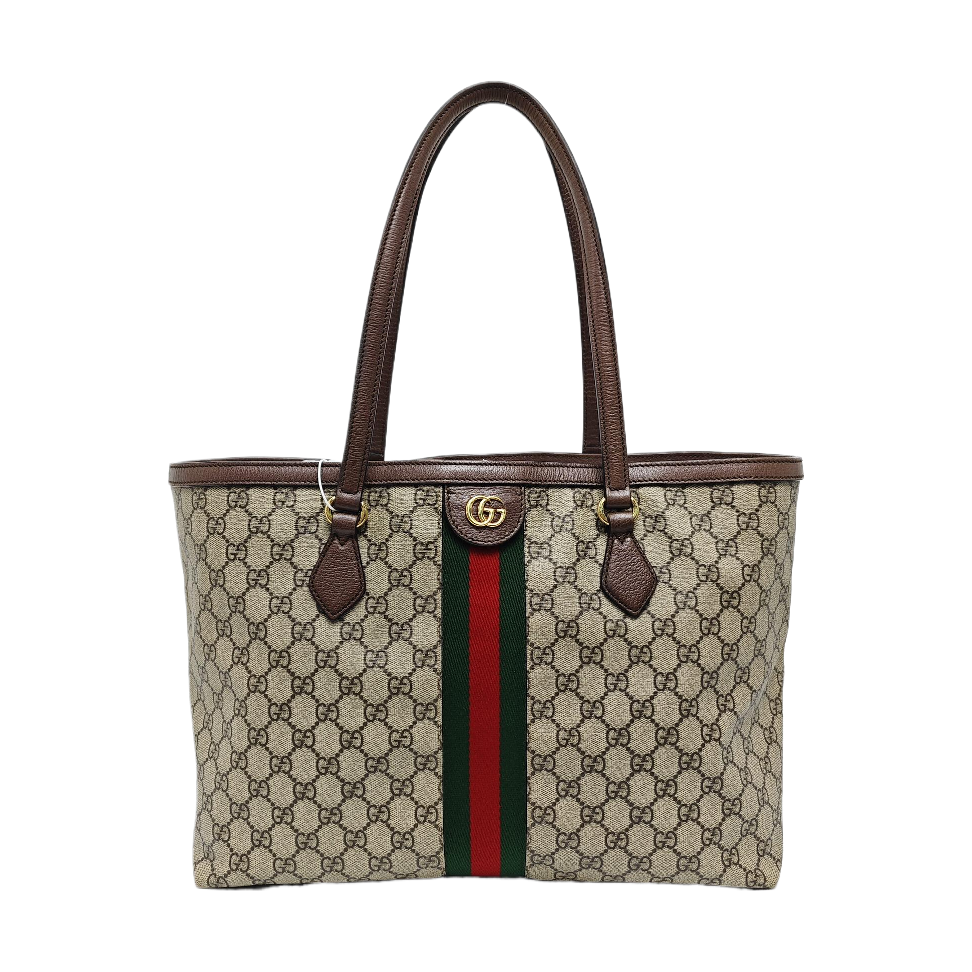 Ophidia Medium Monogram Coated Canvas Beige