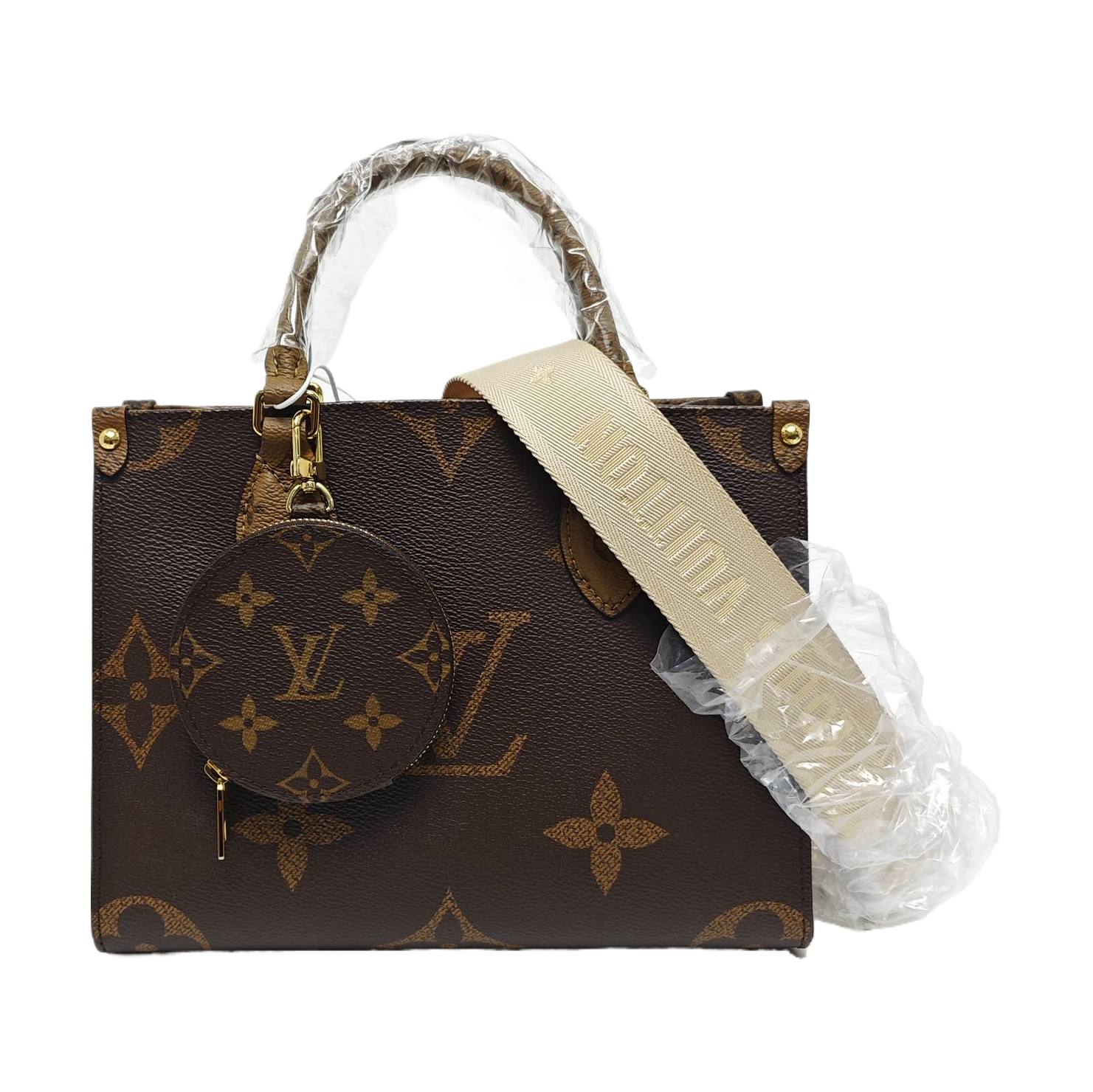 ONTHEGO PM Monogram Coated Canvas Brown