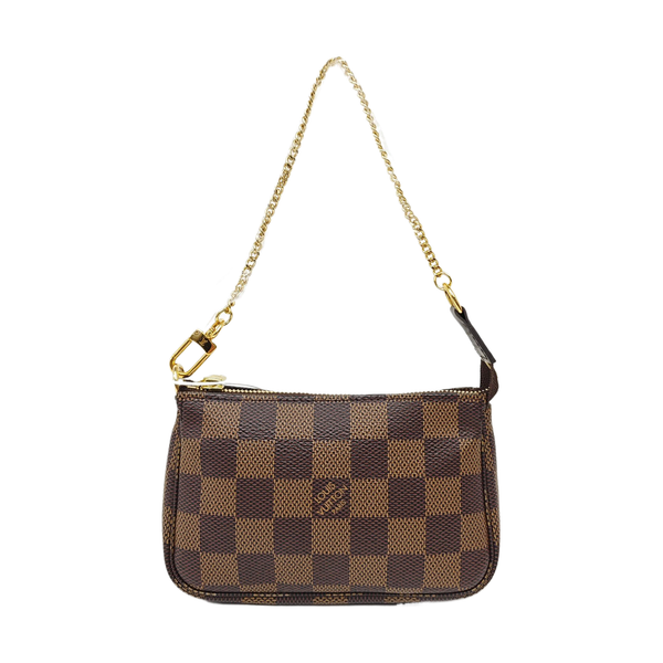 ACCESSOIRES Mini Damier Ebene Coated Canvas Brown