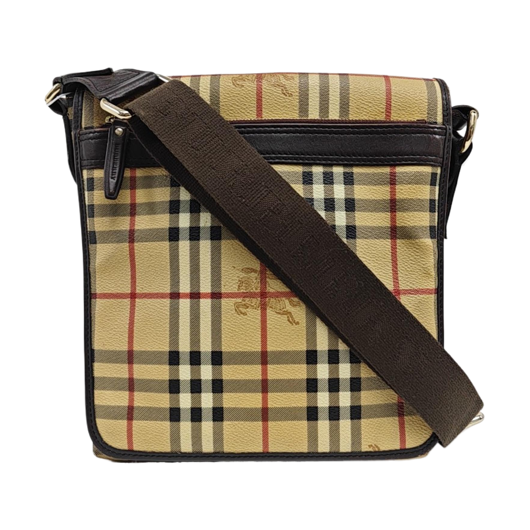 Coated Canvas Shoulder Bag Beige