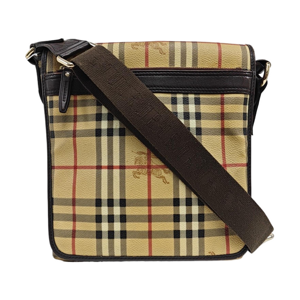 Coated Canvas Shoulder Bag Beige