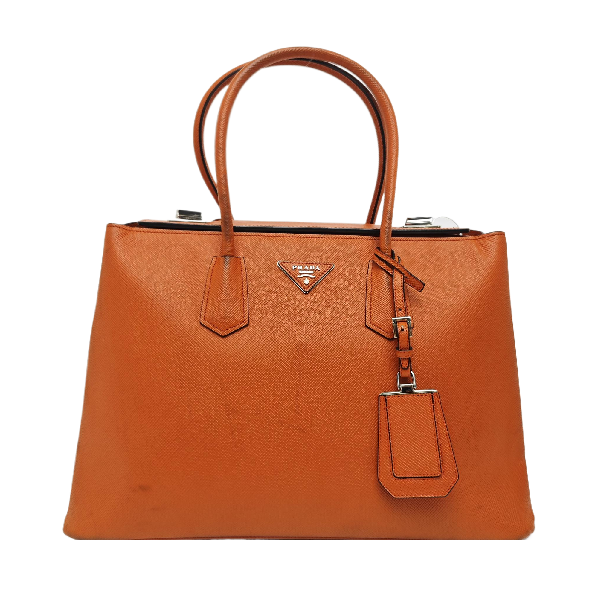 Twin Saffiano Calfskin Orange